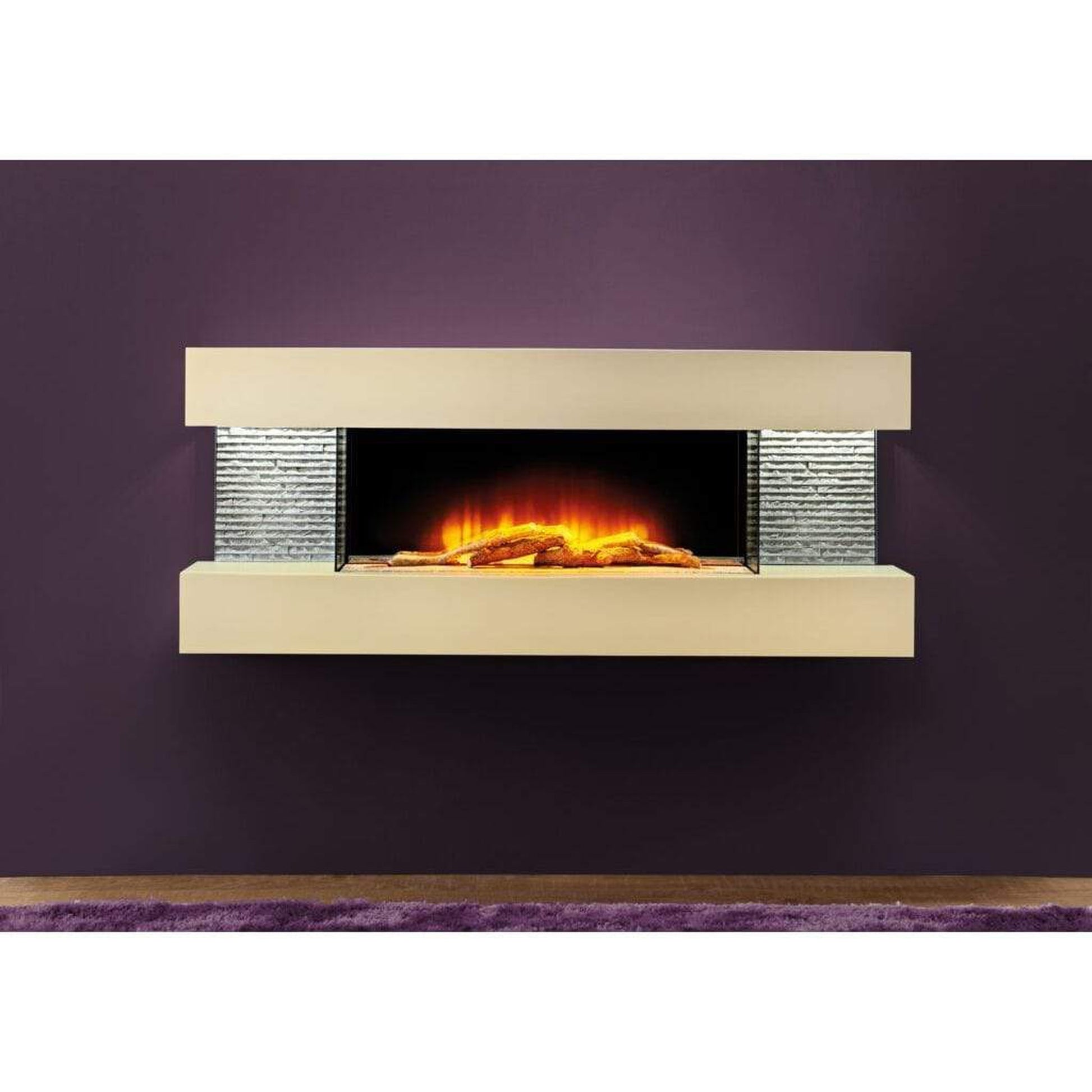 Evolution Fires 48" Vegas Petite Wall Mount Electric Fireplace - Marfil