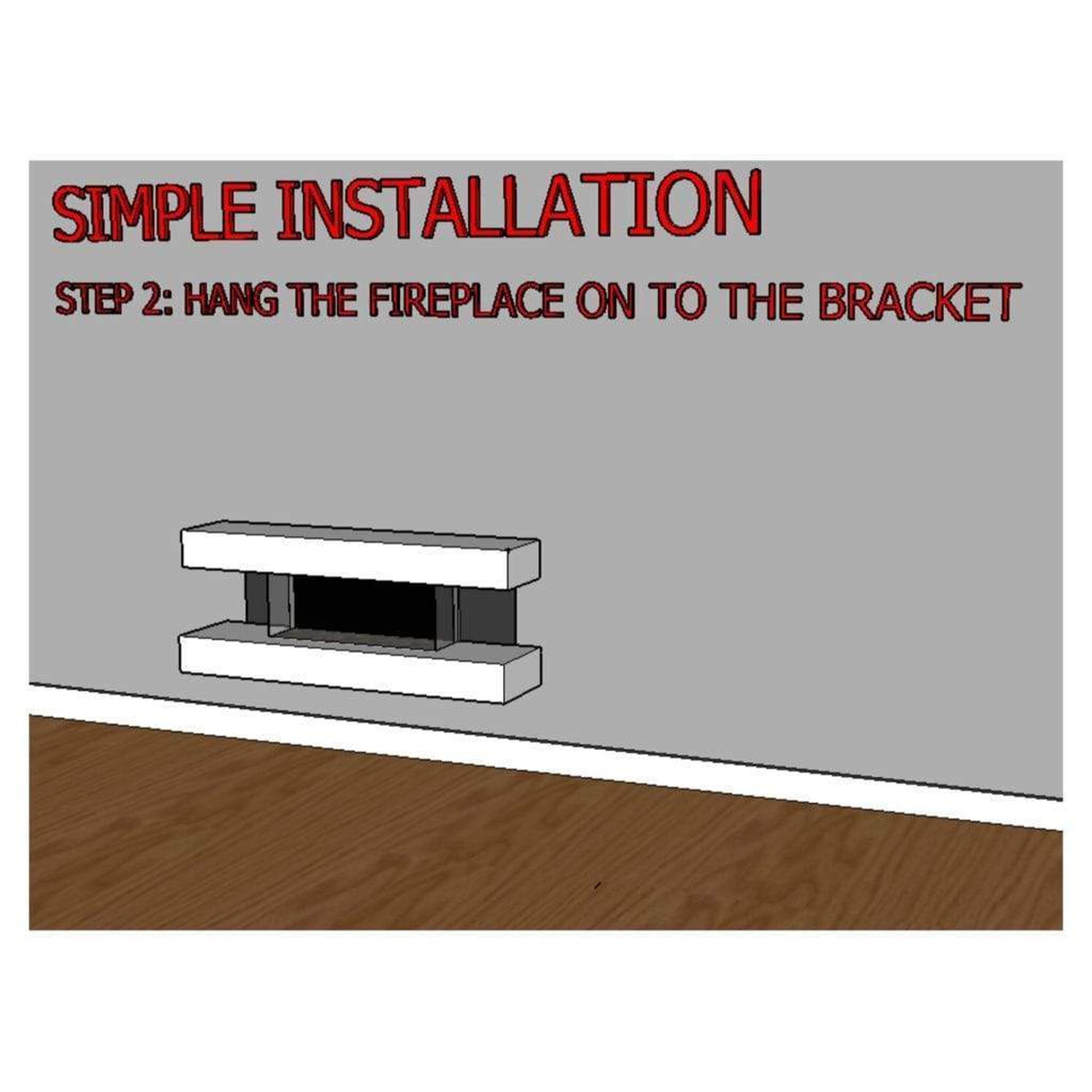 Evolution Fires 48" Vegas Petite Wall Mount Electric Fireplace - White