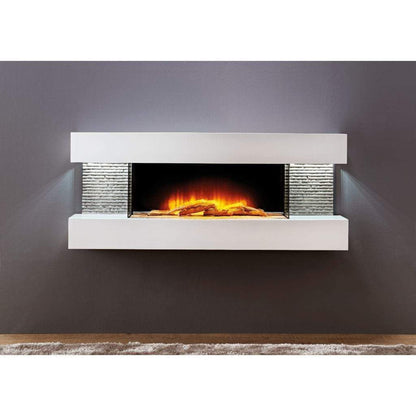 Evolution Fires 48" Vegas Petite Wall Mount Electric Fireplace - White