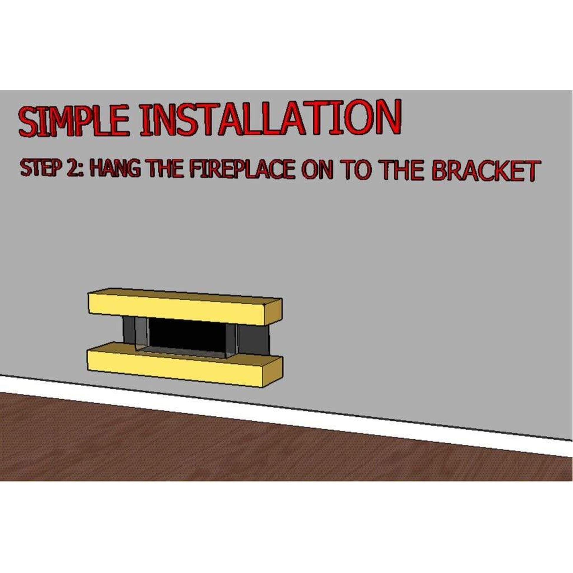 Evolution Fires 72" Vegas Grey Stone Tiles Wall Mount Electric Fireplace - Marfil