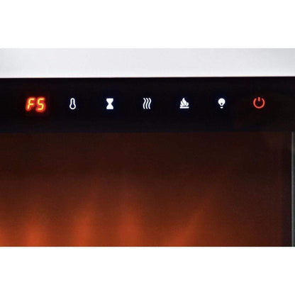 Evolution Fires 72" Vegas Grey Stone Tiles Wall Mount Electric Fireplace - White