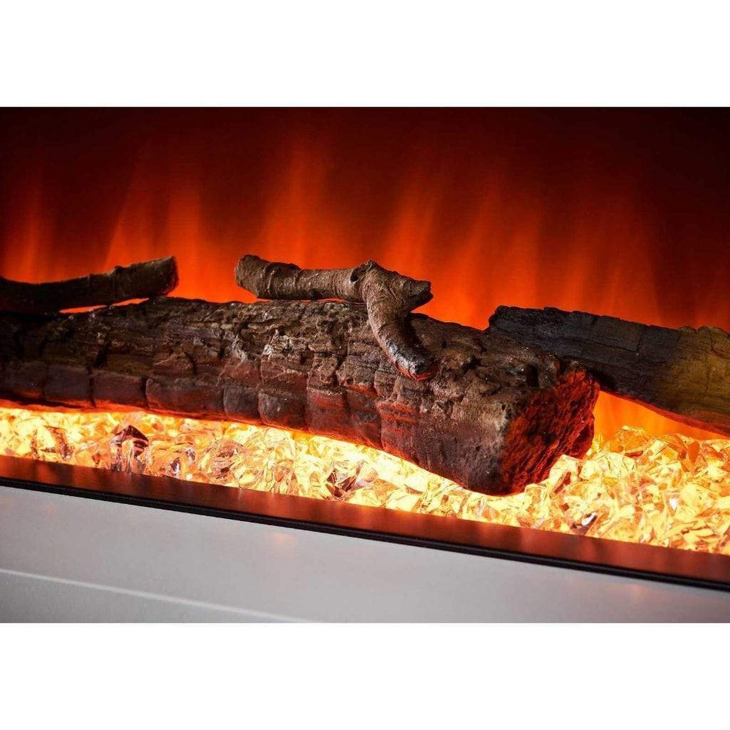 Evolution Fires 96" Vegas Graphite & Black Stone Tiles Wall Mount Electric Fireplace