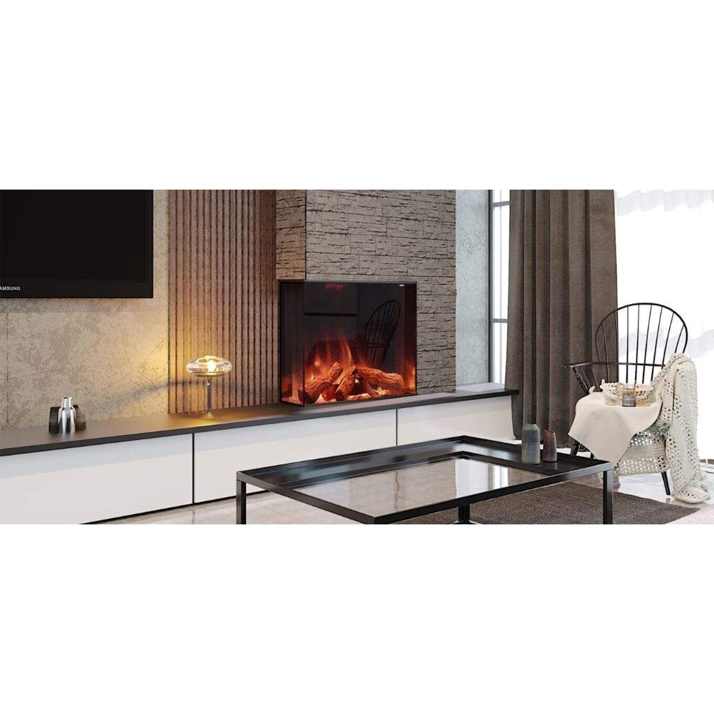 Evonic Fires 32" Tyrell 3-Sided Traditional Built-In Electric Fireplace with Halo Burner Technology