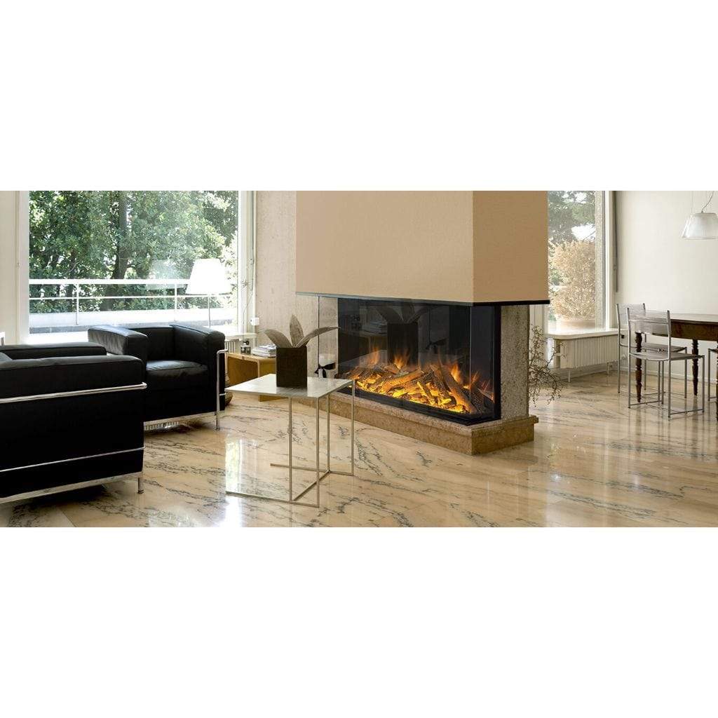 Evonic Fires 60" 3-Sided with High Opening E-Series Built-In Electric Fireplace with EvoFlame Burner Technology