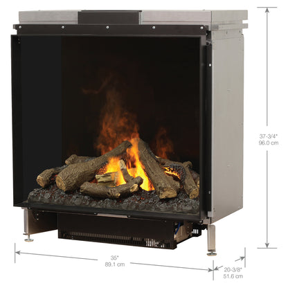 Faber Optimyst e-MatriX 35" Front-Facing One-Sided Built-in Water Vapor Electric Fireplace