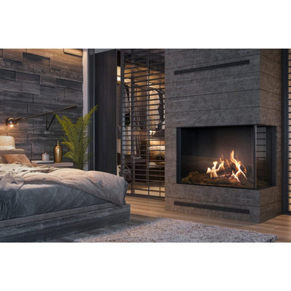 Faber MatriX 3326 Series Two-sided Right-facing Built-in Gas Fireplace