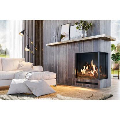 Faber MatriX 3326 Series Two-sided Right-facing Built-in Gas Fireplace