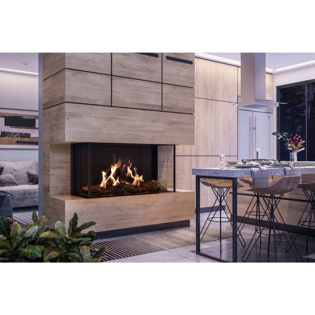 Faber MatriX 4326 Series Three-sided Bay Built-in Gas Fireplace