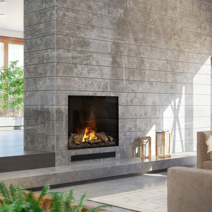 Faber Optimyst e-MatriX 35" Front-Facing One-Sided Built-in Water Vapor Electric Fireplace