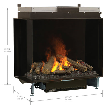 Faber Optimyst e-MatriX 37" Left-Facing Two-Sided Built-in Water Vapor Electric Fireplace