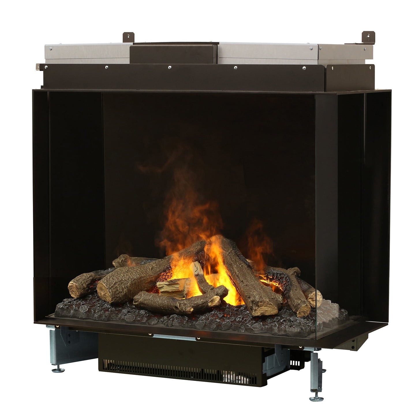 Faber Optimyst e-MatriX 37" Right-Facing Two-Sided Built-in Water Vapor Electric Fireplace