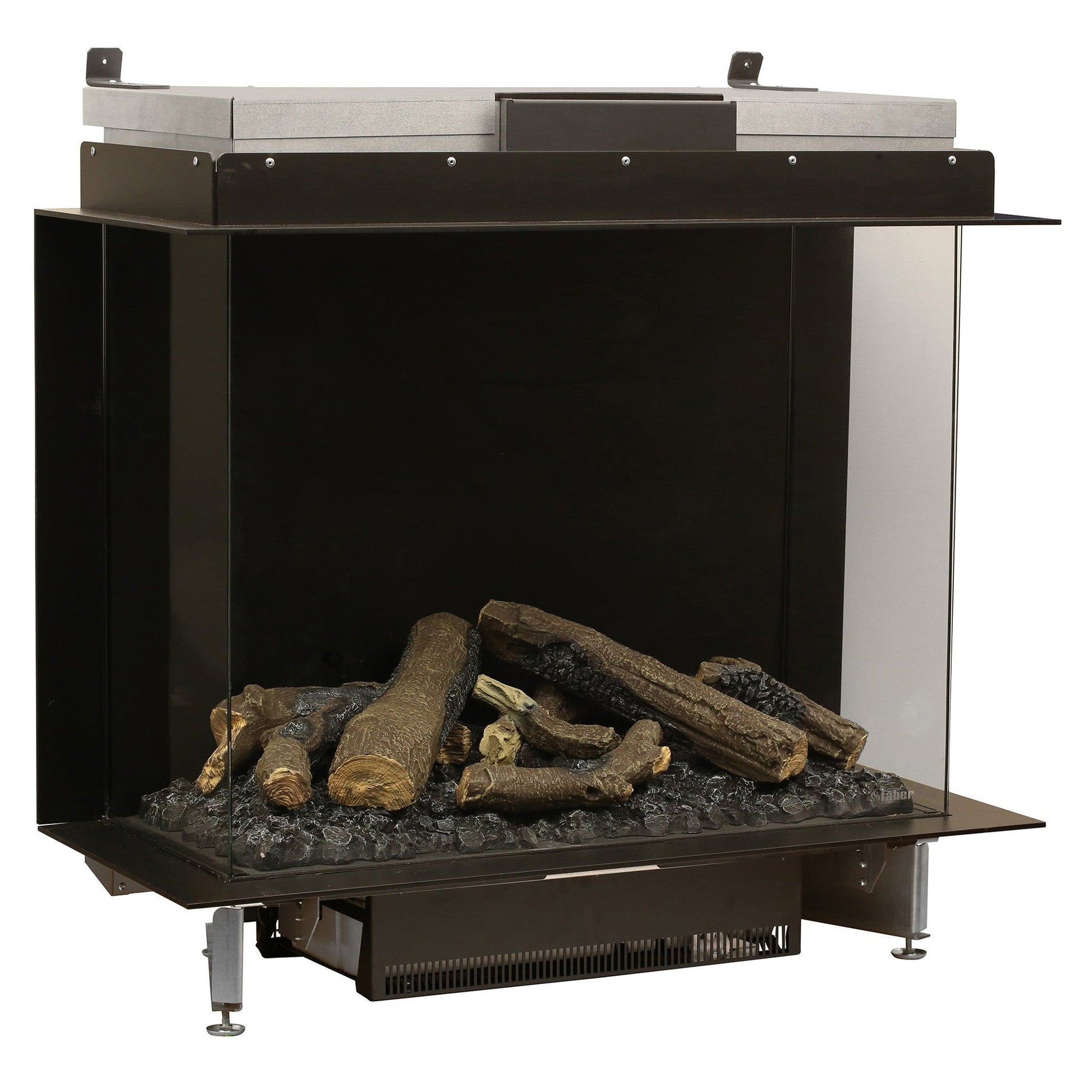 Faber Optimyst e-MatriX 39" Bay Three-Sided Built-in Water Vapor Electric Fireplace