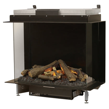 Faber Optimyst e-MatriX 39" Bay Three-Sided Built-in Water Vapor Electric Fireplace