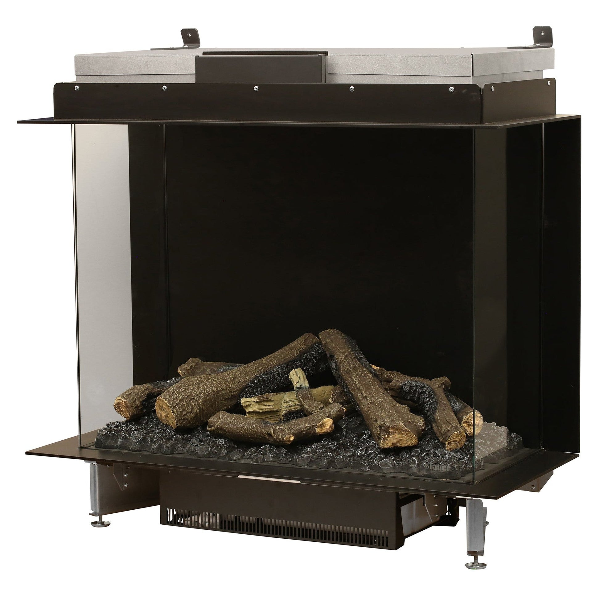 Faber Optimyst e-MatriX 39" Bay Three-Sided Built-in Water Vapor Electric Fireplace