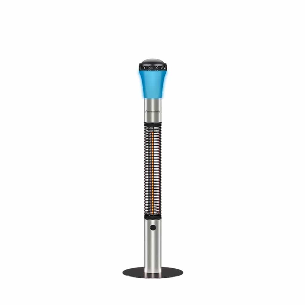 Farenheit 59" Electric Infrared Tower Heater with Bluetooth Speaker & RGB LED Lighting