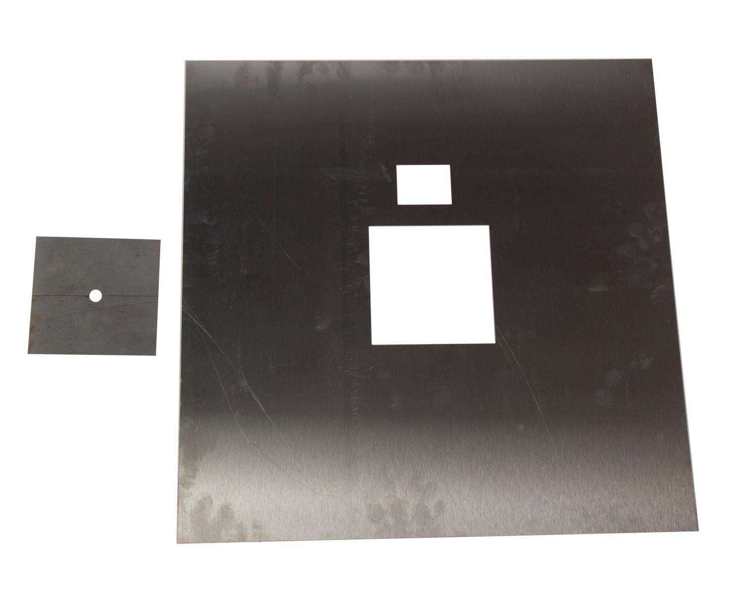 Fire By Design 36" Square Aluminum Flat Burner Pan with Opening for Pilot Burner