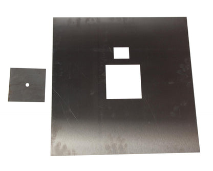 Fire By Design 36" Square Aluminum Flat Burner Pan with Opening for Pilot Burner