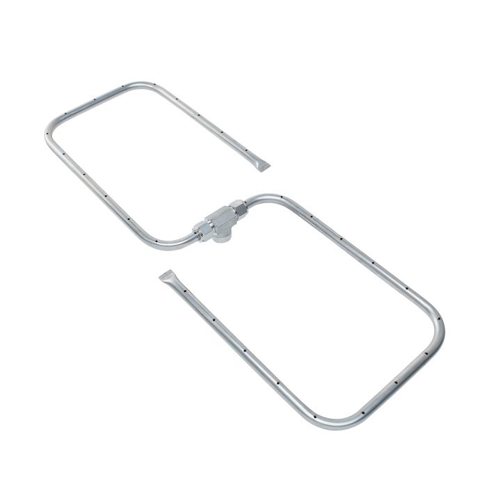 Fire By Design 36" x 8" F8RB Marine Grade Stainless Steel Figure Eight Rectangular Natural Gas Burner
