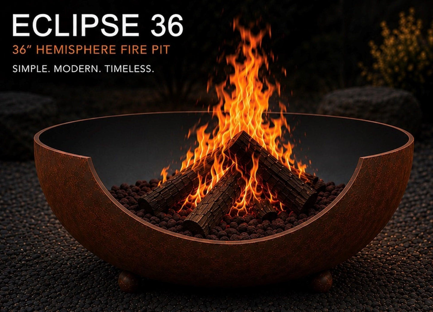 Fire Pit Art 36" Eclipse Fire Pit