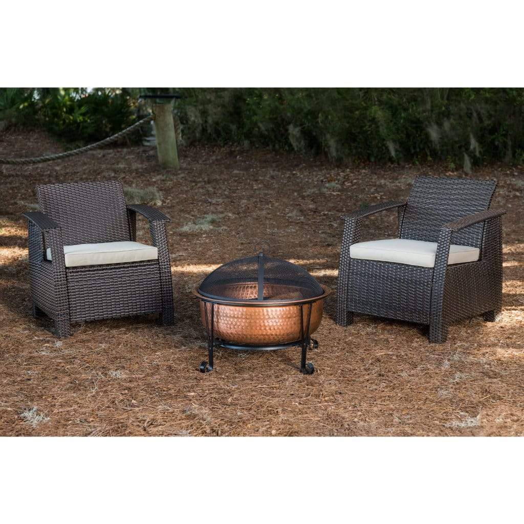 Fire Sense 26.5" Palermo Copper Round Wood Burning Fire Pit