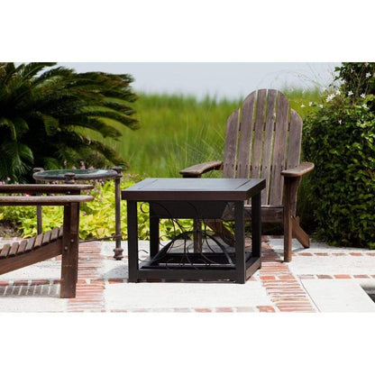 Fire Sense 28" Hammer Tone Bronze Finish Cocktail Table Wood Burning Fire Pit