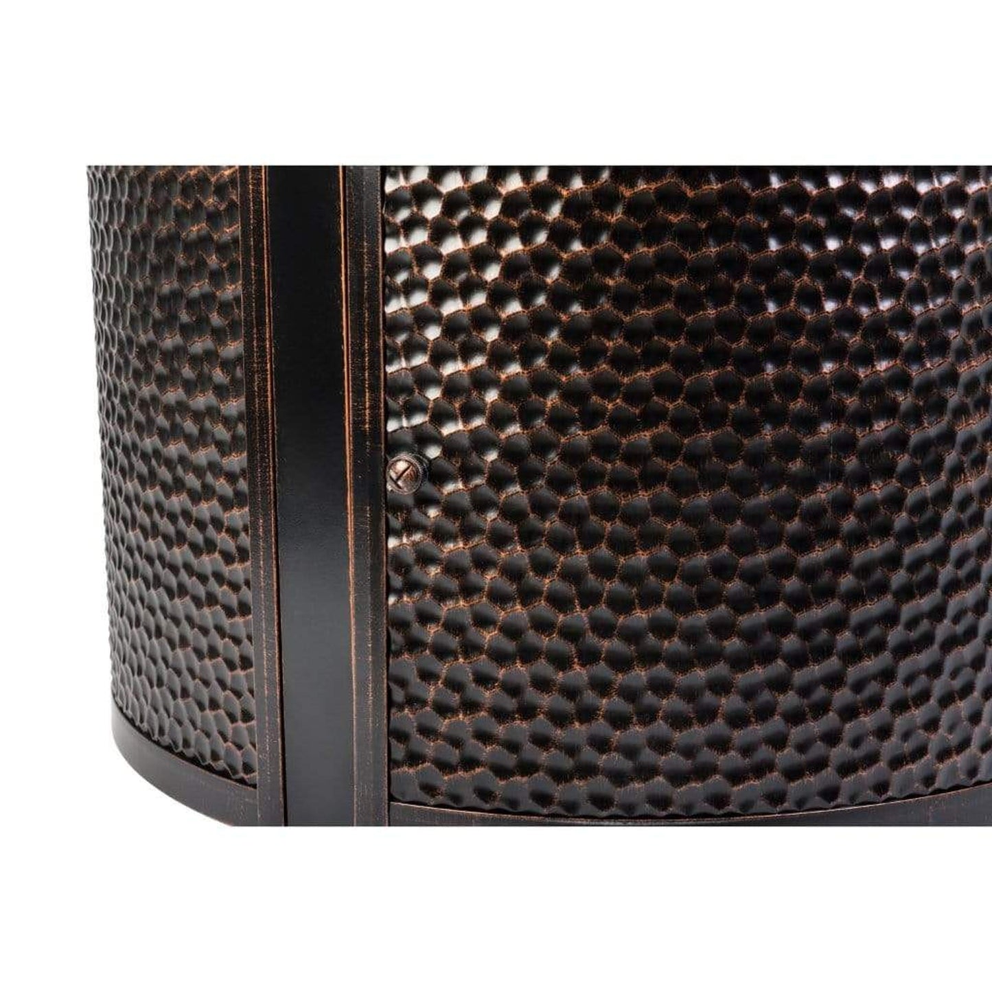 Fire Sense 44" Leeward Round Hammered Aluminum Propane Gas Fire Pit