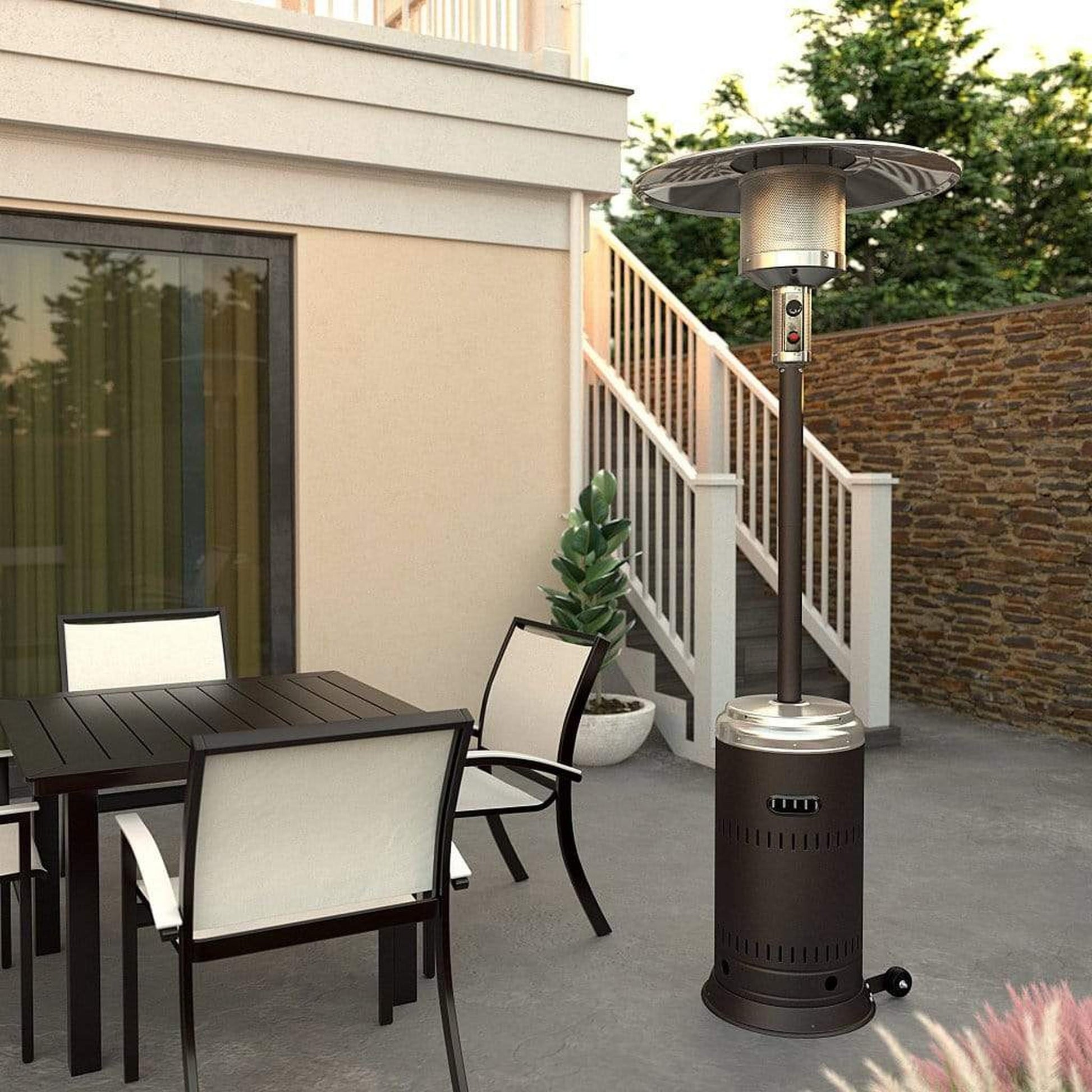 FIRE SENSE 46000 BTU Stainless Steel Commercial Patio Heater – US