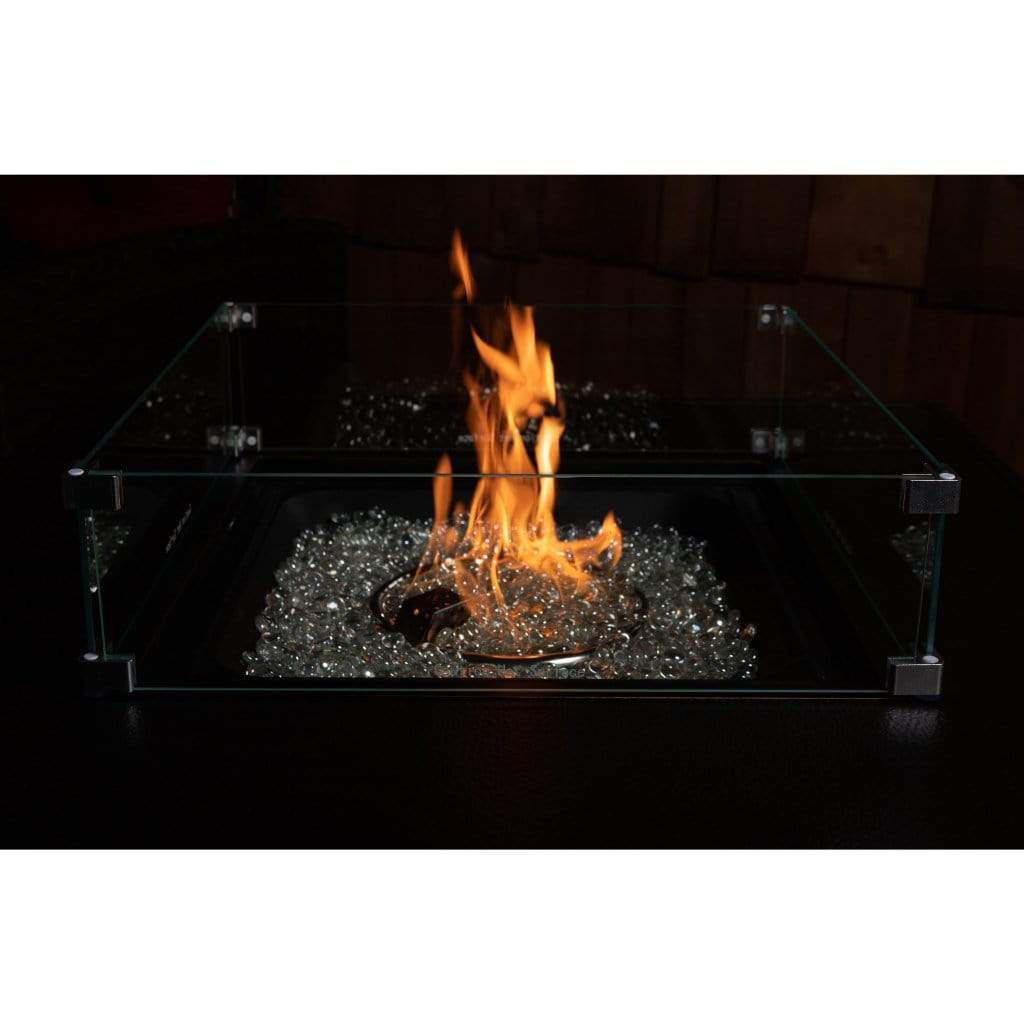 Fire Sense Tempered Glass Wind Guard for Gas Fire Pits