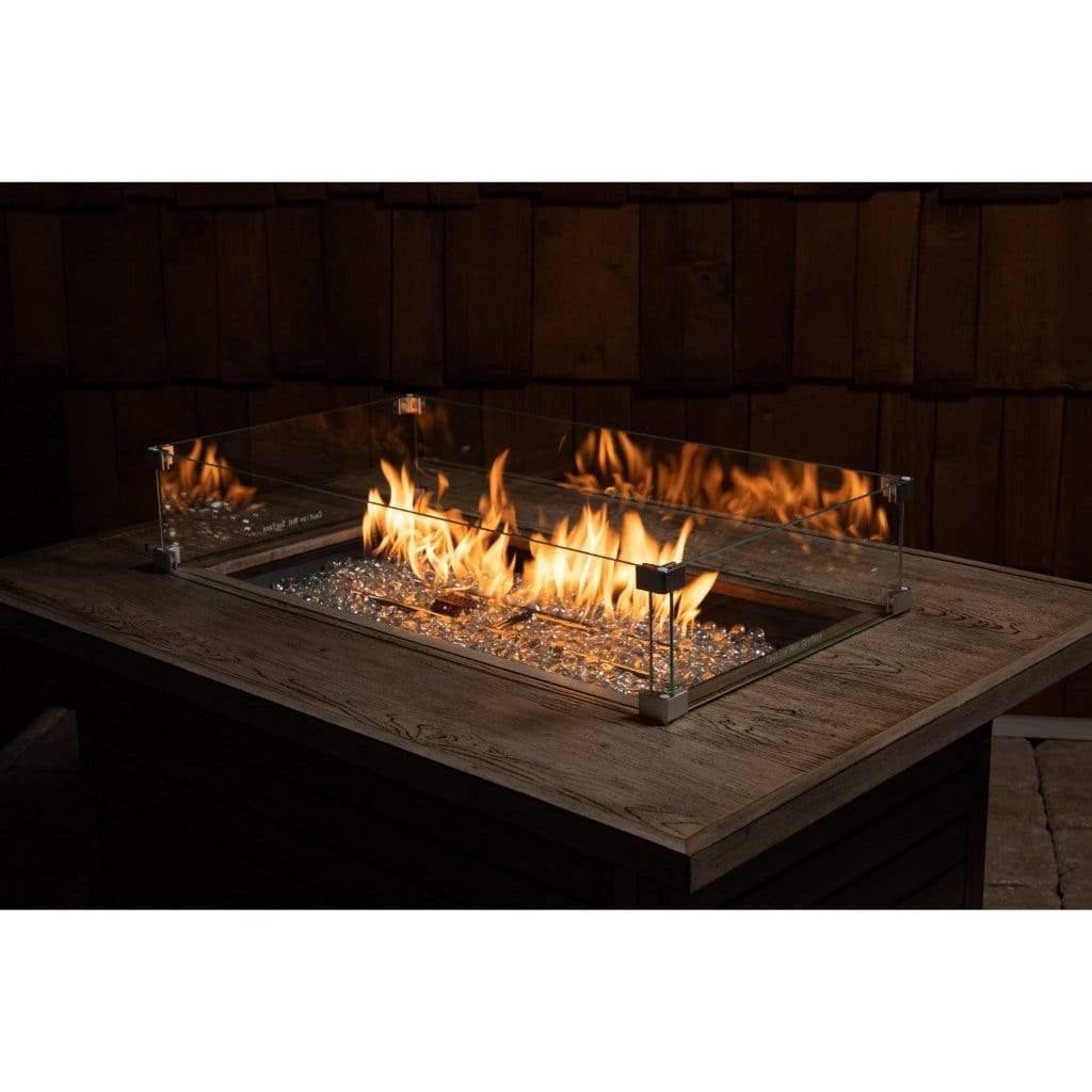 Fire Sense Tempered Glass Wind Guard for Gas Fire Pits