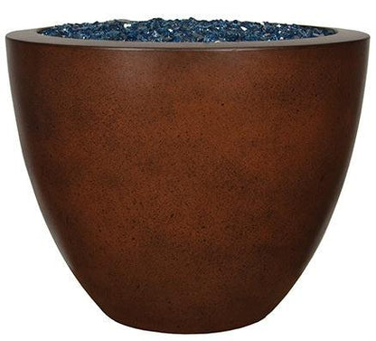 Fire by Design 30" x 24" Legacy Round Rain Cloud Finish Fire Vase