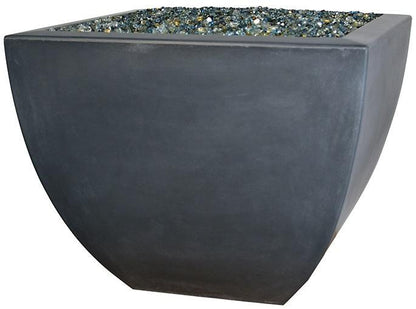 Fire by Design 30" x 24" Legacy Square Cobalt Blue Finish Natural Gas Fire Vase - 30VDC AWEIS With Field Serviceable Pilot Burner