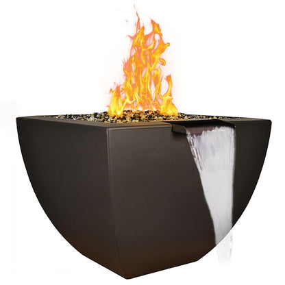 Fire by Design 30" x 24" Legacy Square Eureka Finish Natural Gas Fire / Water Vase - 30VDC AWEIS With Field Serviceable Pilot Burner