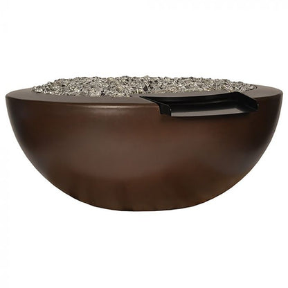 Fire by Design 36" Legacy Round Urban Slate Finish Natural Gas Fire / Water Bowl - Match Light