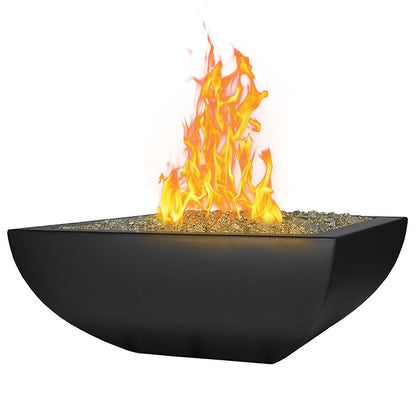 Fire by Design 36" Legacy Square Urban Slate Finish Propane Fire Bowl - 24VAC AWEIS With Field Serviceable Pilot Burner