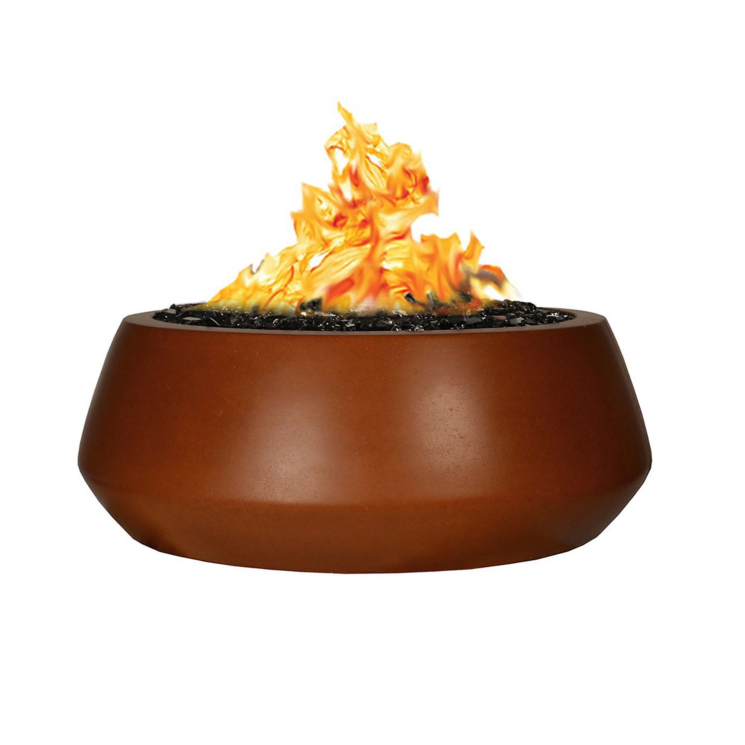 Fire by Design 36" Round Belize Coronado Finish Propane Fire Bowl - 24VAC AWEIS With Field Serviceable Pilot Burner