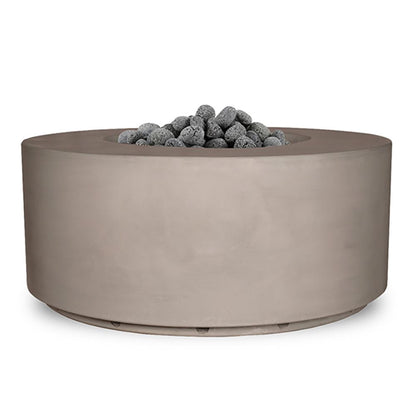 Fire by Design 42" Manhattan Cylinder Rain Cloud Finish Propane Fire Pit Table - Match Light
