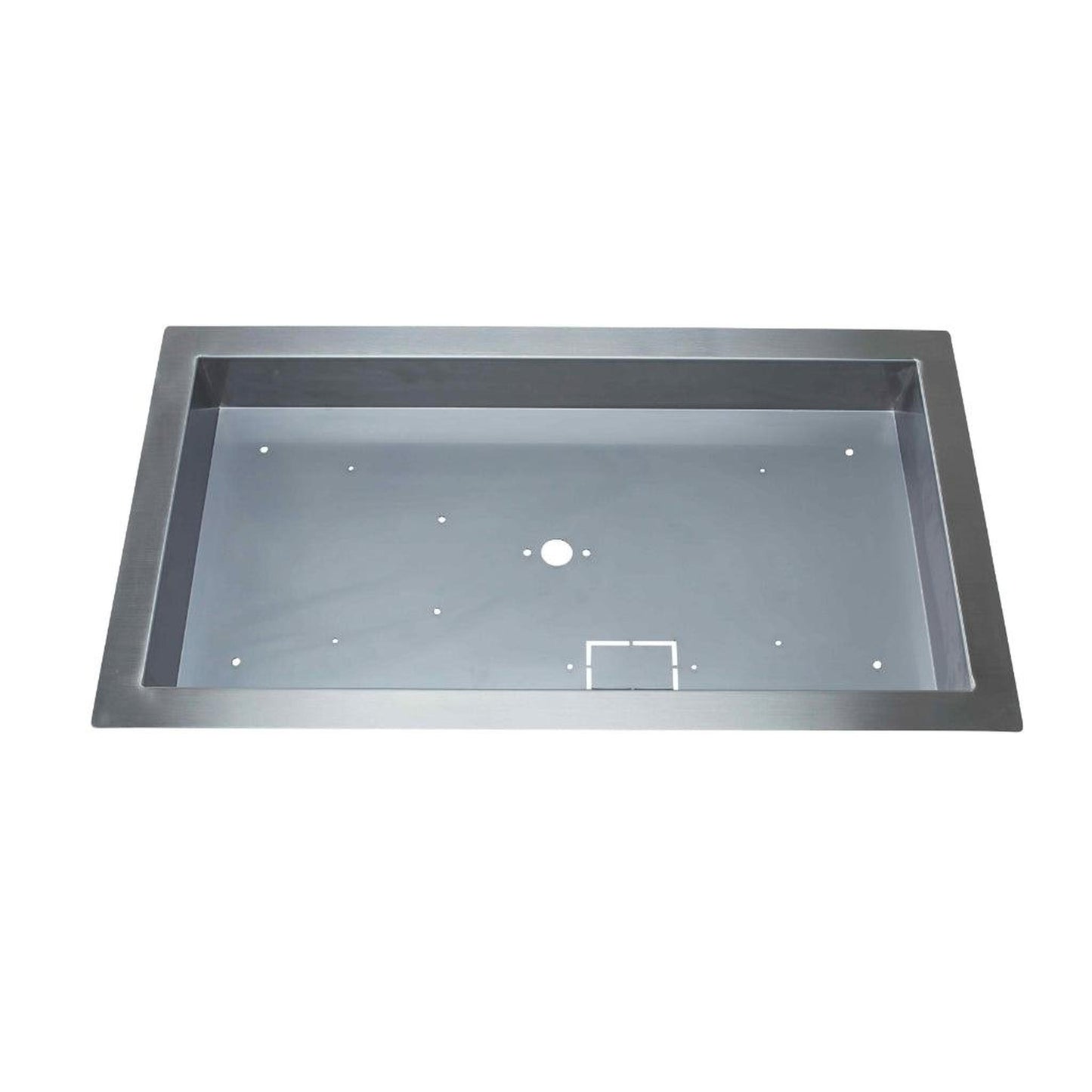 Fire by Design 48" x 12" Rectangle Hybrid Drop In Burner Pan with Opening for Pilot Burner