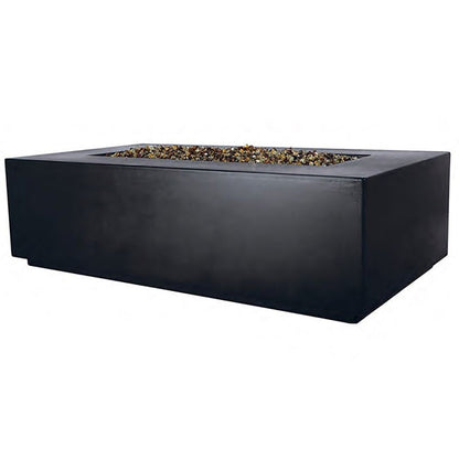 Fire by Design 56" Manhattan Rectangle Eureka Finish Natural Gas Fire Pit Table - Battery Powered Ignition System Kit