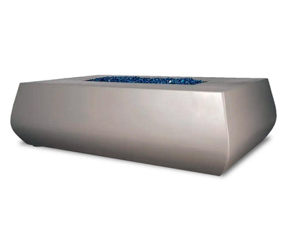 Fire by Design 64" Belize Rectangle Evening Storm Finish Natural Gas Fire Pit Table - Match Light
