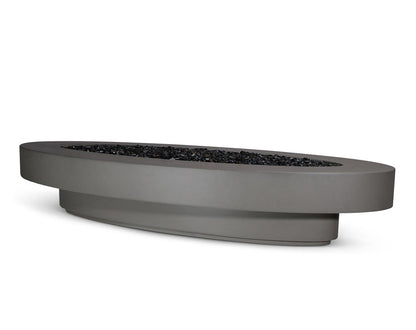 Fire by Design 72" Midway Oval Sequoia Finish Propane Fire Pit Table - Match Light