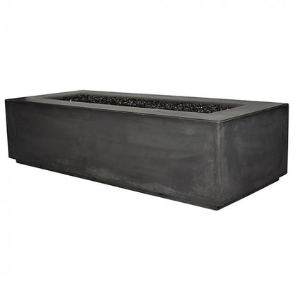 Fire by Design 78" Aura Rectangle Khaki Finish Natural Gas Fire Pit Table - 30VDC AWEIS With Field Serviceable Pilot Burner
