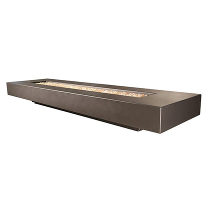 Fire by Design 96" Midway Rectangle English Lead Finish Fire Pit Table