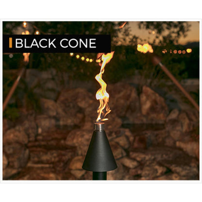 Fire by Design Black Cone Manual Light Natural Gas Tiki Torch