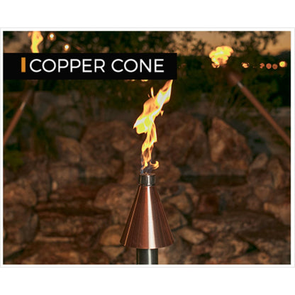 Fire by Design Copper Cone Manual Light Natural Gas Tiki Torch