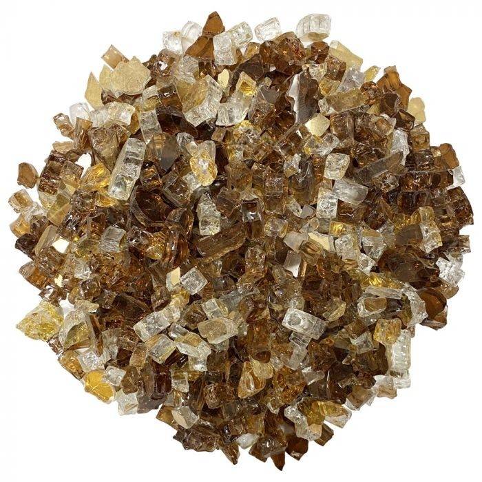 Fire by Design Pre-Mixed Collection 1/2" Zion Reflective Fire Glass - (10lb Bag)