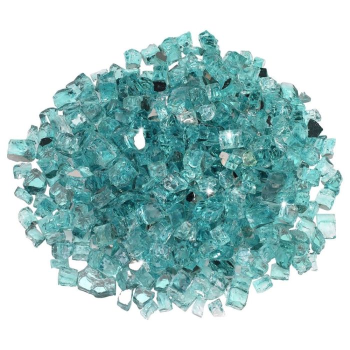 Fire by Design Reflective Collection 1/2" Azuria Reflective Fire Glass - (10lb Bag)