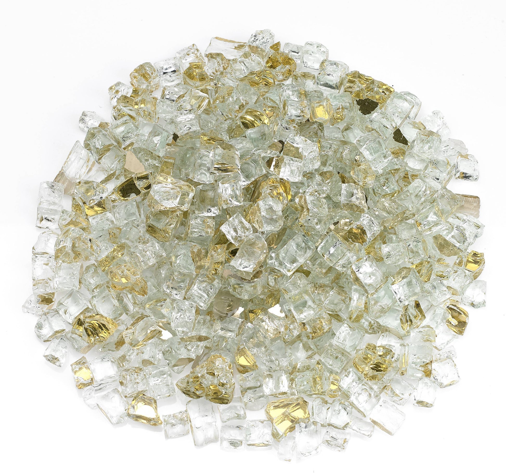 Fire by Design Reflective Collection 1/2" Gold Reflective Fire Glass - (10lb Bag)
