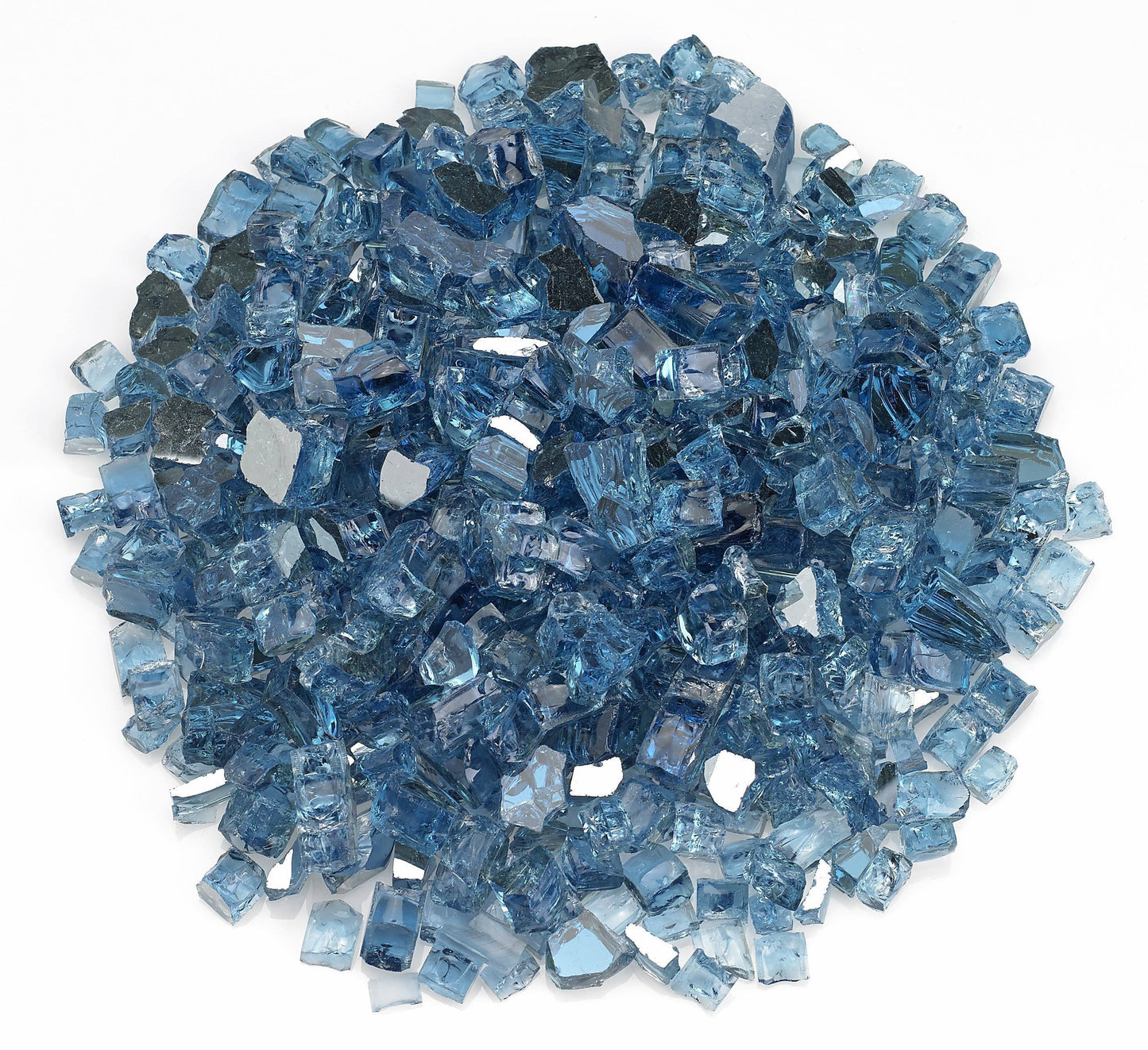 Fire by Design Reflective Collection 1/2" Pacific Blue Reflective Fire Glass - (10lb Bag)