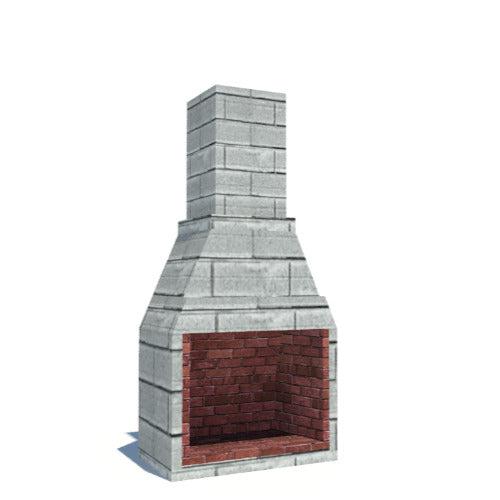 FireRock 42" Conventional Indoor Fireplace