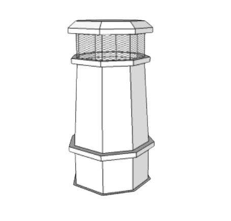 FireRock Whitmore Dark Bronze Steel Chimney Pot